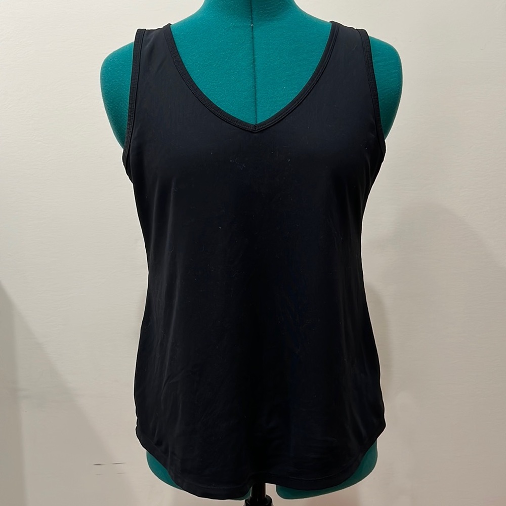 Black Workout Top With Cut Outs